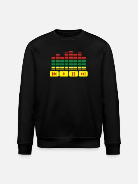 Equalizer DJ music player - Stanley/Stella ROLLER Unisex Organic Sweatshirt - black