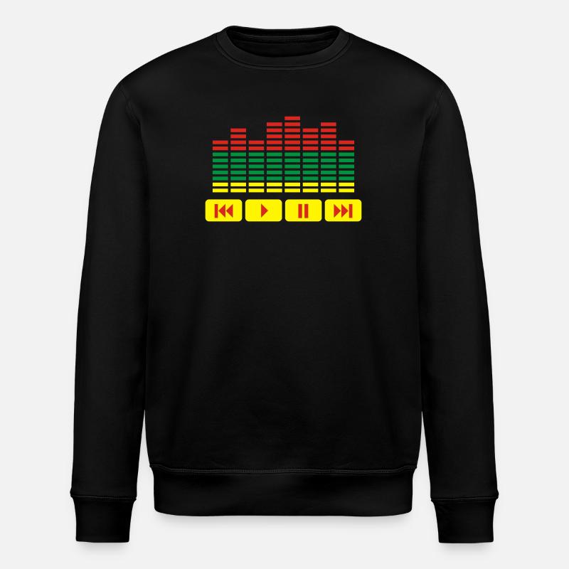 Equalizer DJ music player - Stanley/Stella ROLLER Unisex Organic Sweatshirt - black