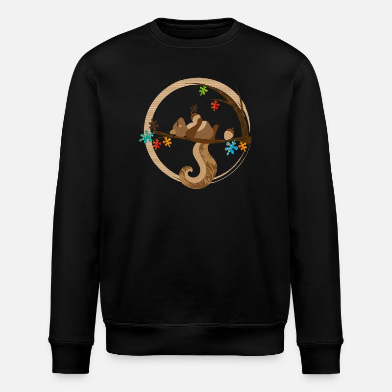 Ein Eichhörnchen schläft - Stanley/Stella Unisex Bio-Sweatshirt ROLLER - Schwarz