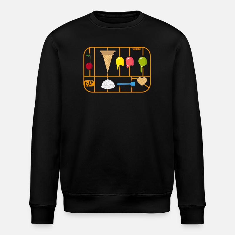 Ice Cream Cone kit - Stanley/Stella ROLLER Unisex Organic Sweatshirt - black