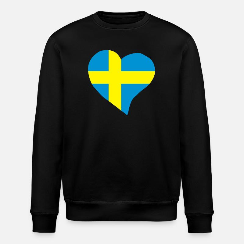 Schwedische Herz - Stanley/Stella Unisex Bio-Sweatshirt ROLLER - Schwarz