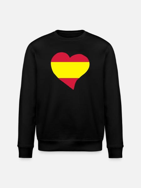 Spanischen Herz - Stanley/Stella Unisex Bio-Sweatshirt ROLLER - Schwarz