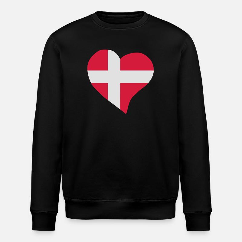 Danish Herz - Stanley/Stella Unisex Bio-Sweatshirt ROLLER - Schwarz