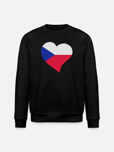 Czech heart - Stanley/Stella ROLLER Unisex Organic Sweatshirt - black