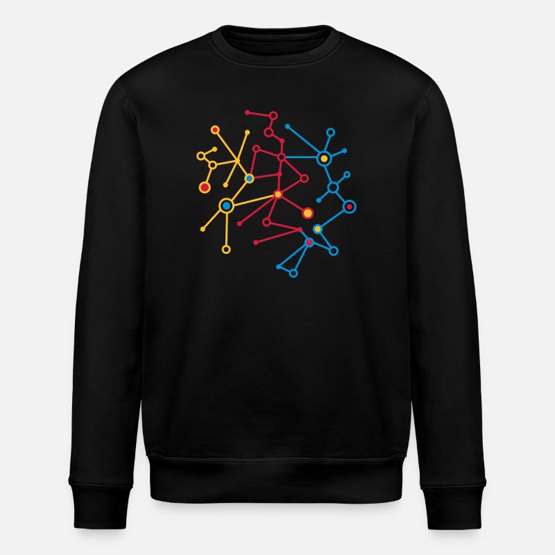 molecular pattern - Stanley/Stella ROLLER Unisex Organic Sweatshirt - black
