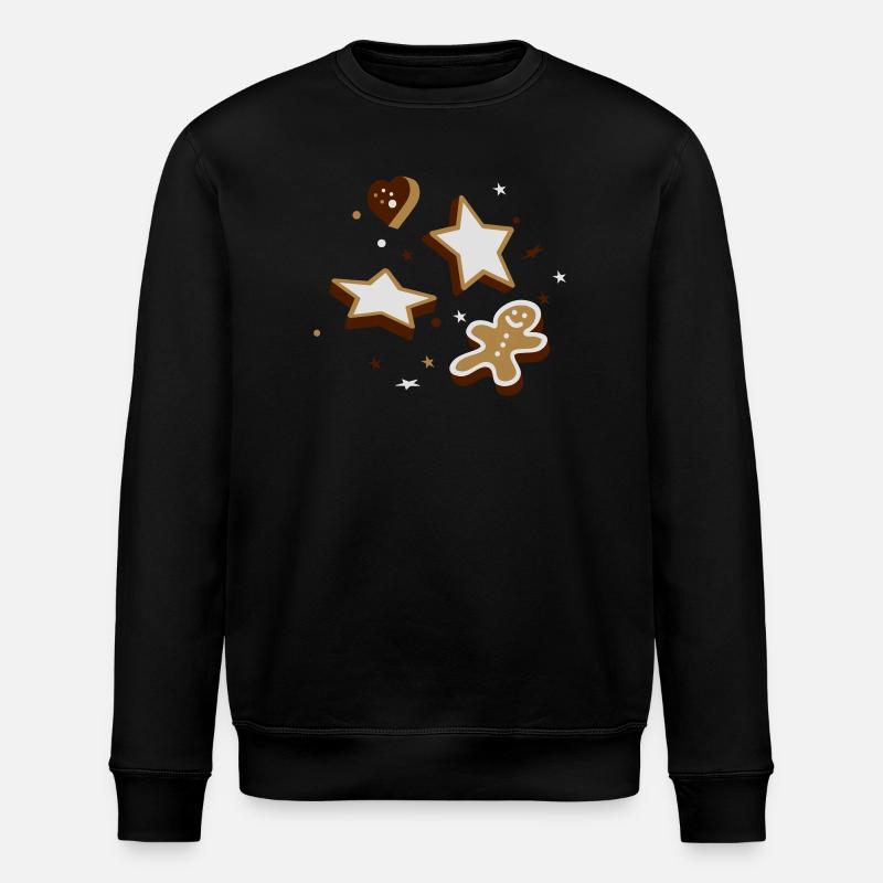 Weihnachtsplätzchen - Stanley/Stella Unisex Bio-Sweatshirt ROLLER - Schwarz
