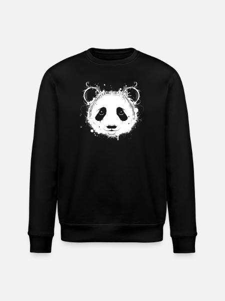 Tête de panda géant - Sweat bio ROLLER Stanley/Stella Unisexe - noir