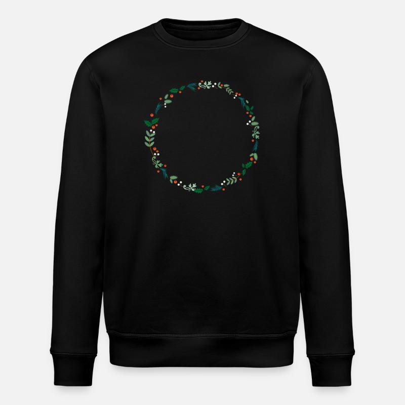 Immergrüner Kranz - Stanley/Stella Unisex Bio-Sweatshirt ROLLER - Schwarz