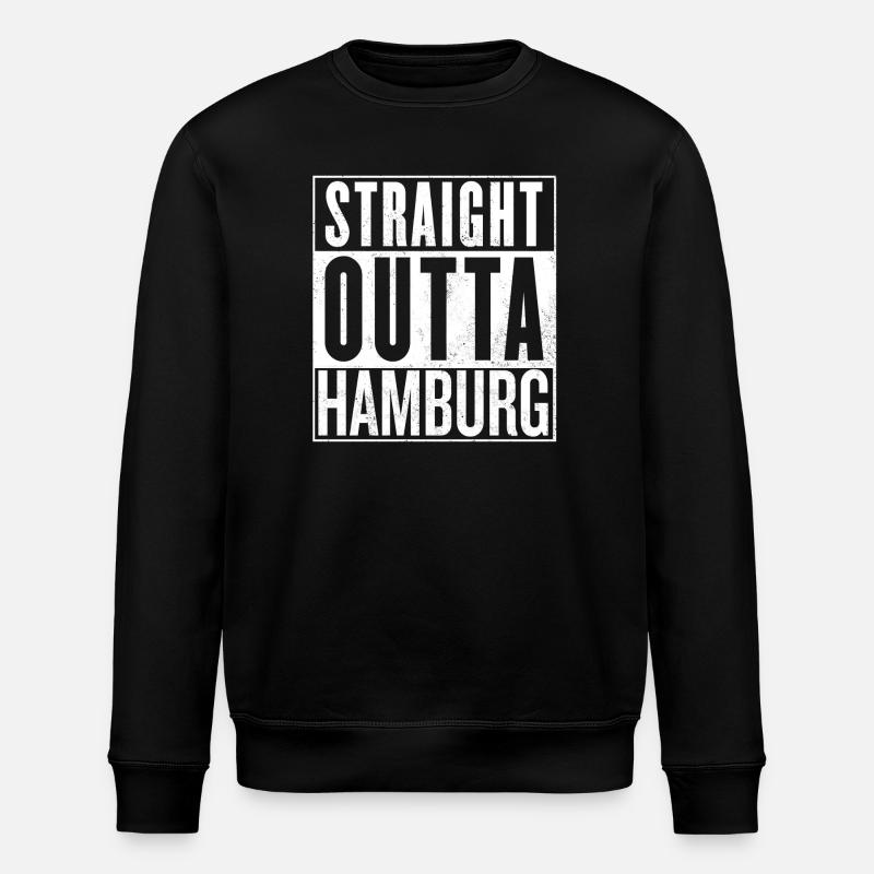 Straight Outta Hamburg - Stanley/Stella Unisex Bio-Sweatshirt ROLLER - Schwarz