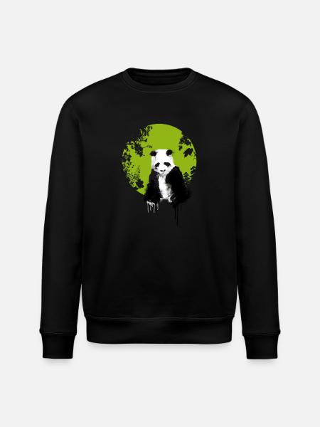 panda verden jorden miljø trist gemme klima demo LOL - Stanley/Stella økologisk unisex-sweatshirt ROLLER - sort