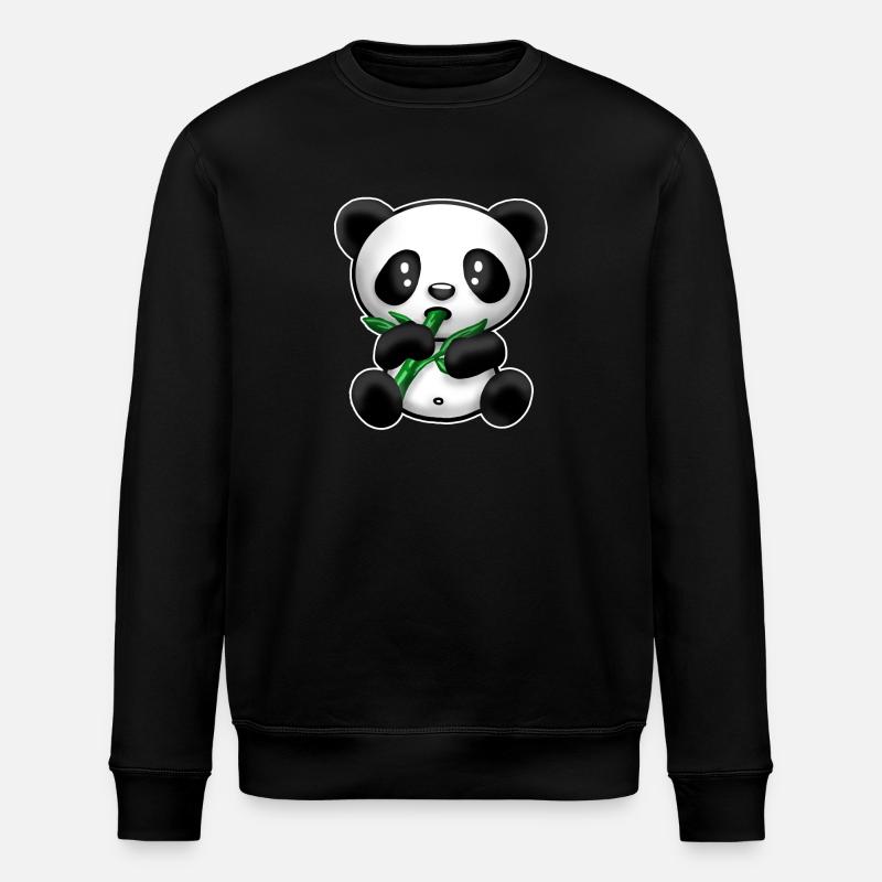 Panda avec du bambou - Sweat bio ROLLER Stanley/Stella Unisexe - noir
