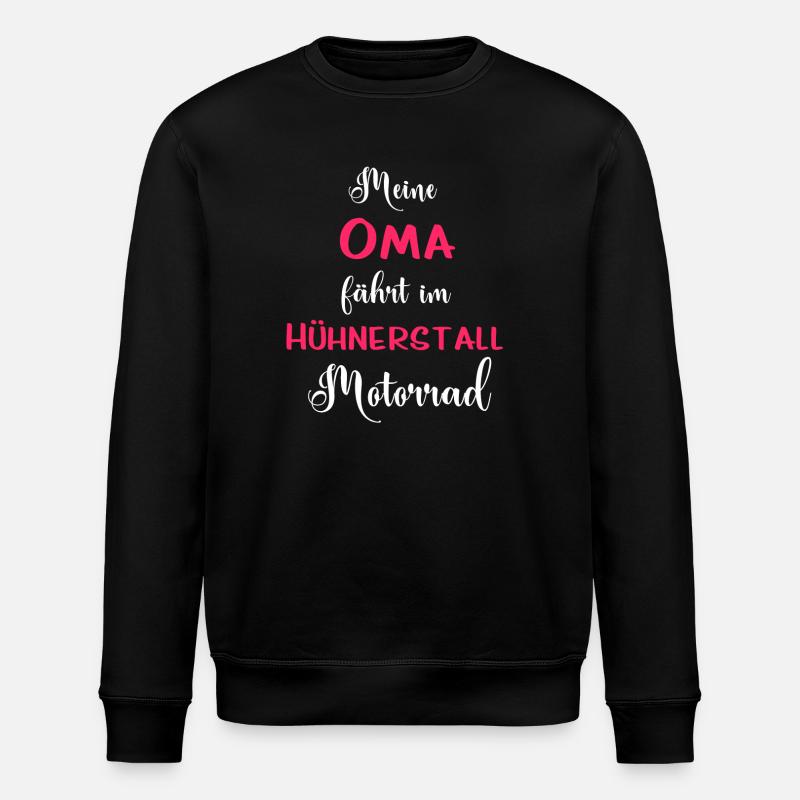 Oma Hühnerstall - Stanley/Stella Unisex Bio-Sweatshirt ROLLER - Schwarz