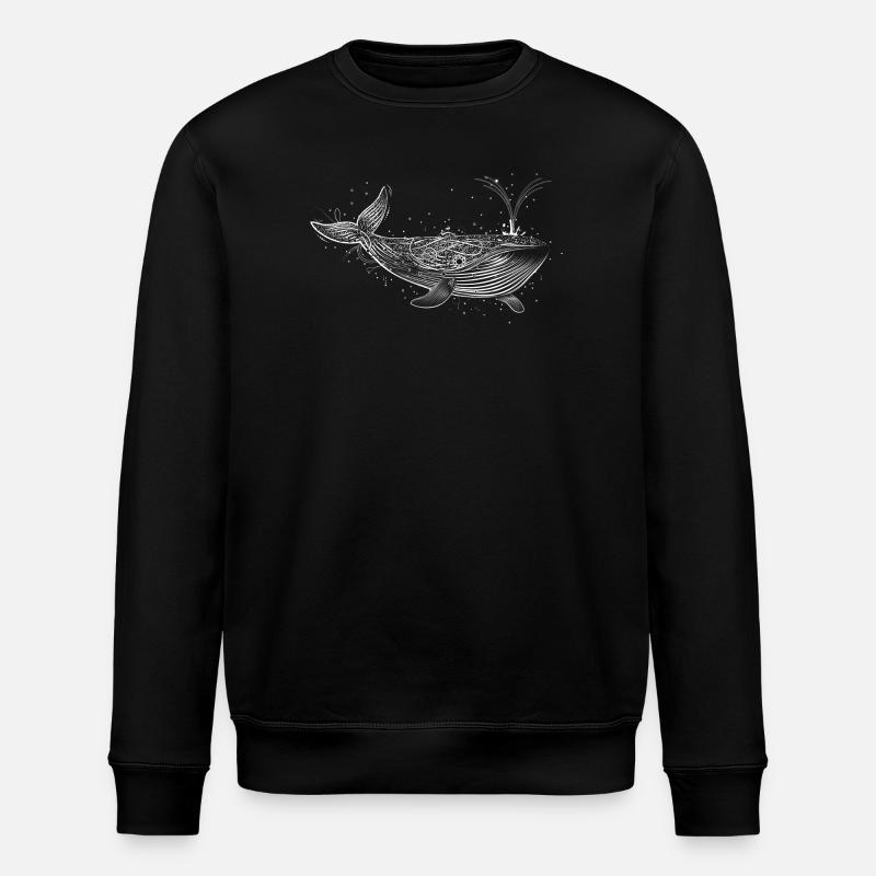 Une baleine blanche - Sweat bio ROLLER Stanley/Stella Unisexe - noir