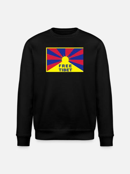 Free Tibet - Stanley/Stella ROLLER Unisex Organic Sweatshirt - black