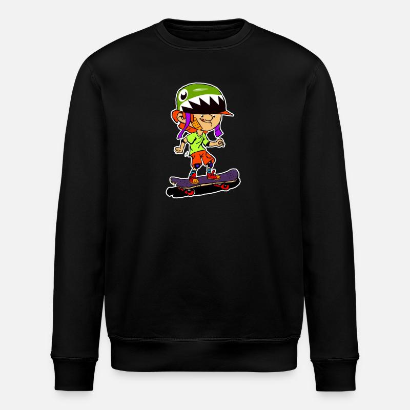Sharkhelm Skateboy - Stanley/Stella Unisex Bio-Sweatshirt ROLLER - Schwarz