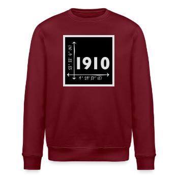 St. Pauli - Stanley/Stella Unisex Bio-Sweatshirt ROLLER - Burgunderrot - Vorne - Nik (191cm)