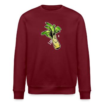 Lauchfreund Cartoon - Stanley/Stella Unisex Bio-Sweatshirt ROLLER - Burgunderrot - Vorne - Nik (191cm)