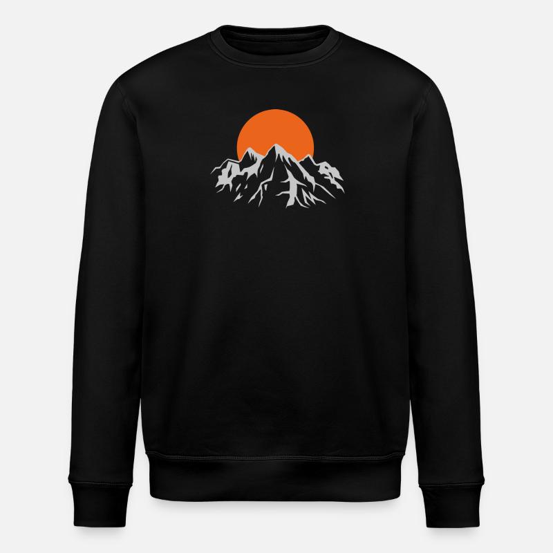mountains - Stanley/Stella ROLLER Unisex Organic Sweatshirt - black