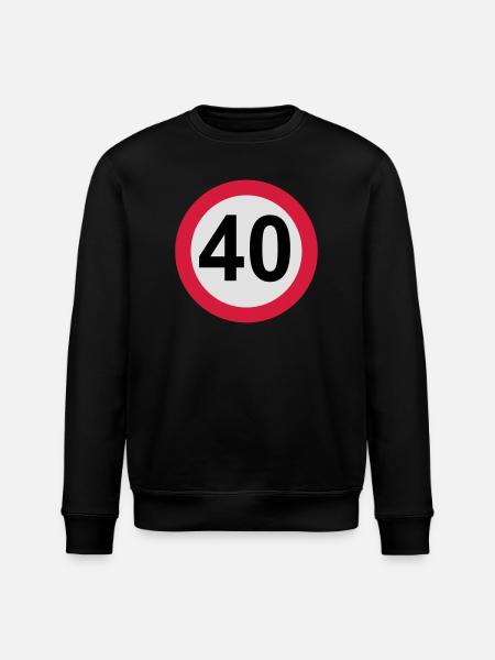 40th birthday - Stanley/Stella ROLLER Unisex Organic Sweatshirt - black