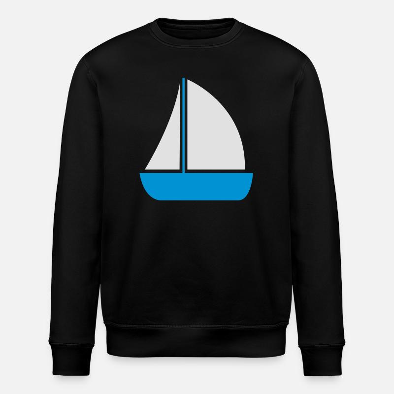 Segelboot - Stanley/Stella Unisex Bio-Sweatshirt ROLLER - Schwarz