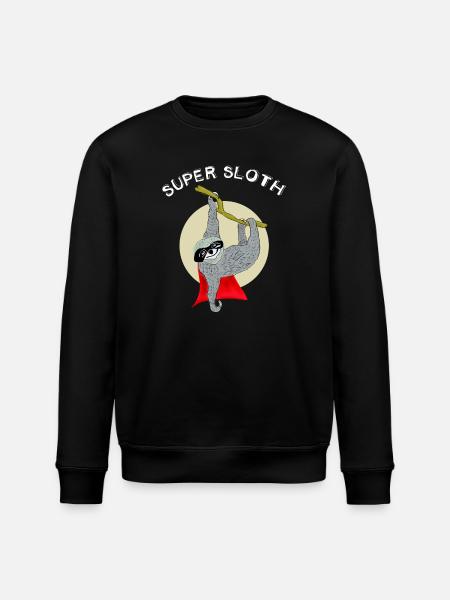 super dovendyr dovenskab nedkøling søvn doven nørd lo - Stanley/Stella økologisk unisex-sweatshirt ROLLER - sort