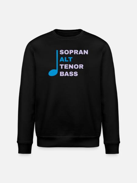 SATB mit Note - Alt - Stanley/Stella Unisex Bio-Sweatshirt ROLLER - Schwarz