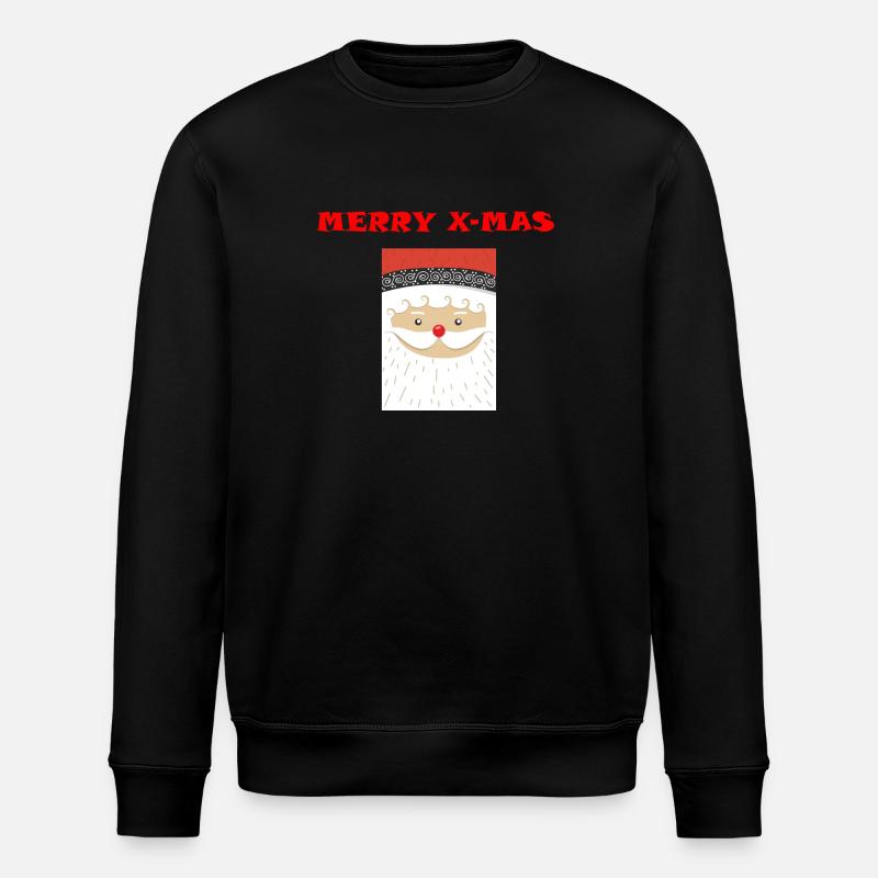 merry x mas with Nicholas - Stanley/Stella ROLLER Unisex Organic Sweatshirt - black