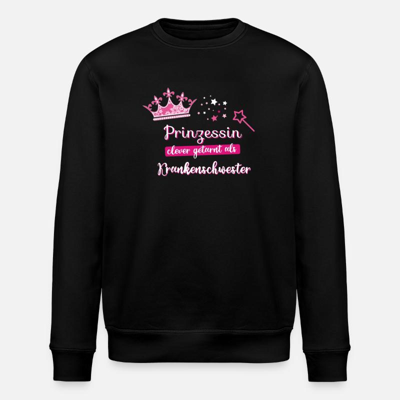 Krankenschwester Prinzessin Beruf fee beste Zauber - Stanley/Stella Unisex Bio-Sweatshirt ROLLER - Schwarz