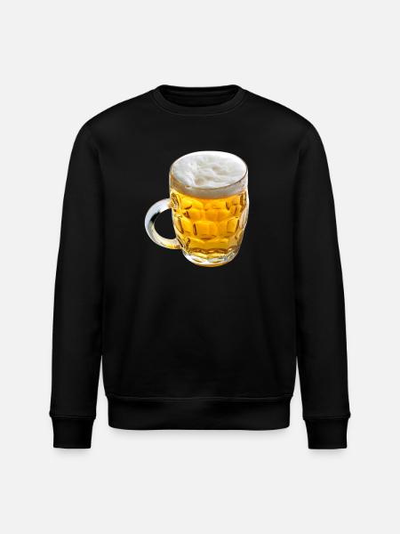 Goldenes Bierglas Motiv - Stanley/Stella Unisex Bio-Sweatshirt ROLLER - Schwarz