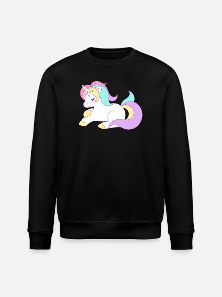 Einhorn - Stanley/Stella Unisex Bio-Sweatshirt ROLLER - Schwarz