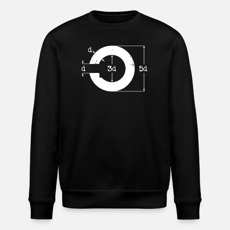 Landolt C white - Stanley/Stella ROLLER Unisex Organic Sweatshirt - black