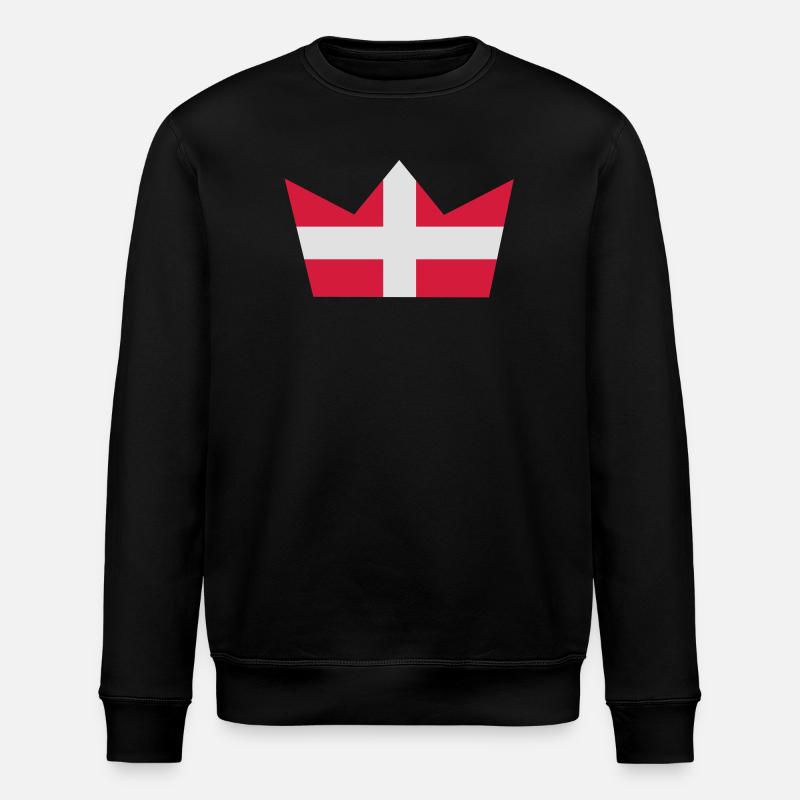 Dänische Krone - Stanley/Stella Unisex Bio-Sweatshirt ROLLER - Schwarz
