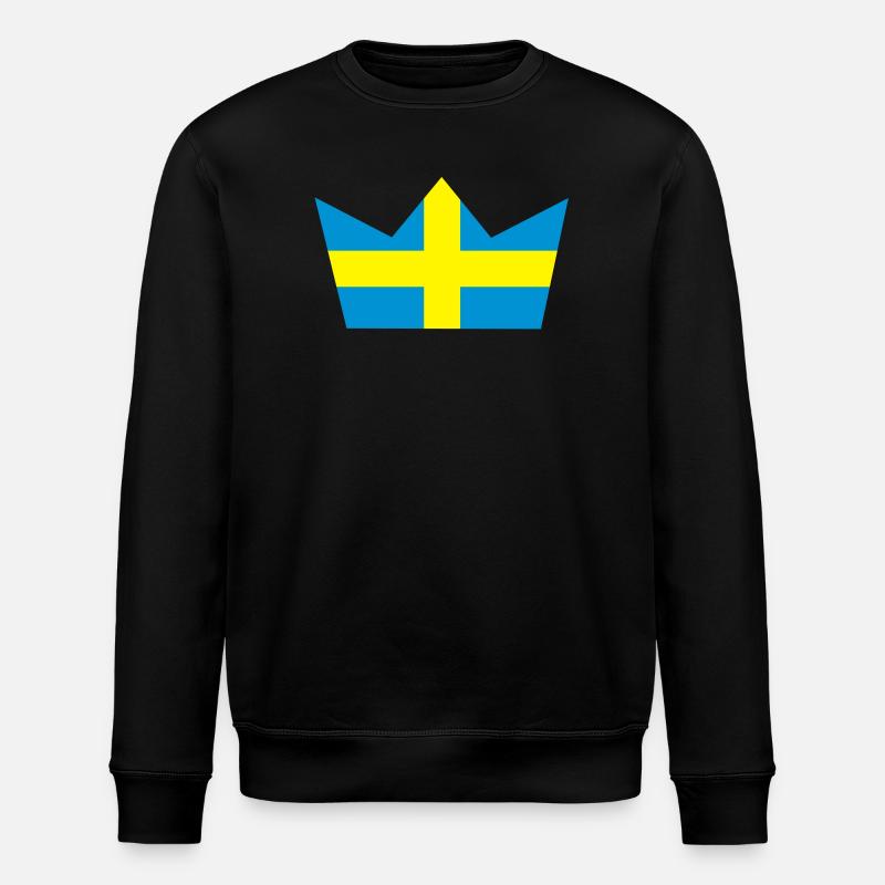 Schwedische Krone - Stanley/Stella Unisex Bio-Sweatshirt ROLLER - Schwarz