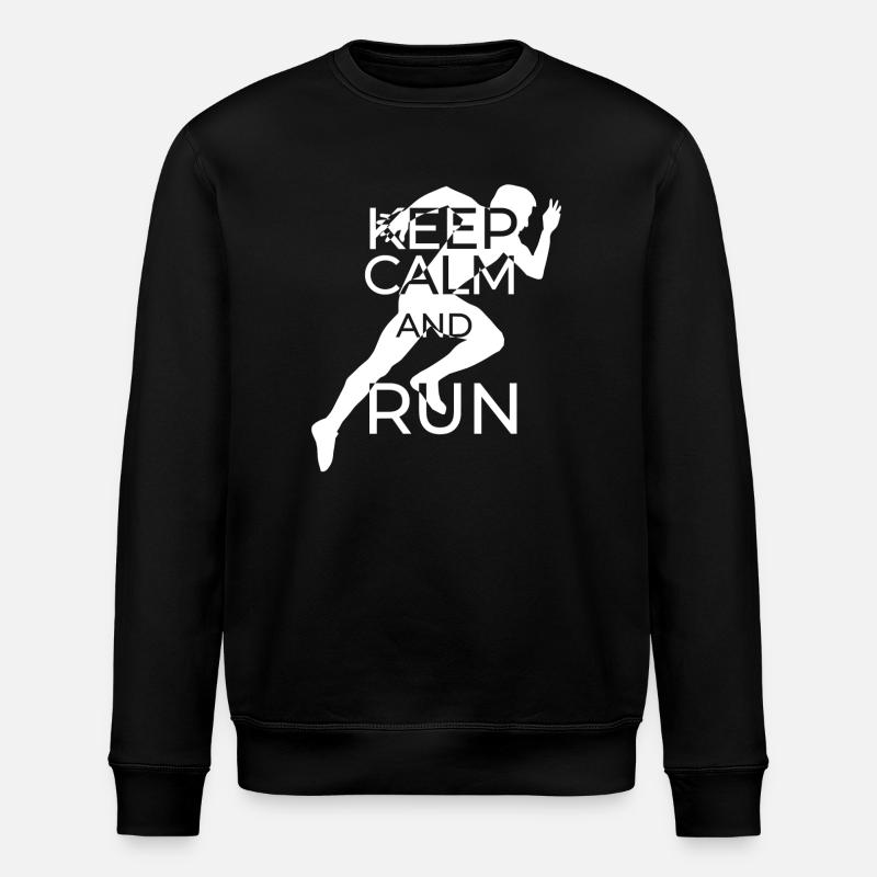 Laufsport Motiv mit Zitat - Stanley/Stella Unisex Bio-Sweatshirt ROLLER - Schwarz