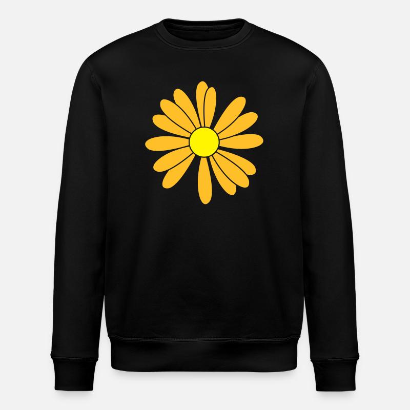 Flowers patch - Stanley/Stella ROLLER Unisex Organic Sweatshirt - black