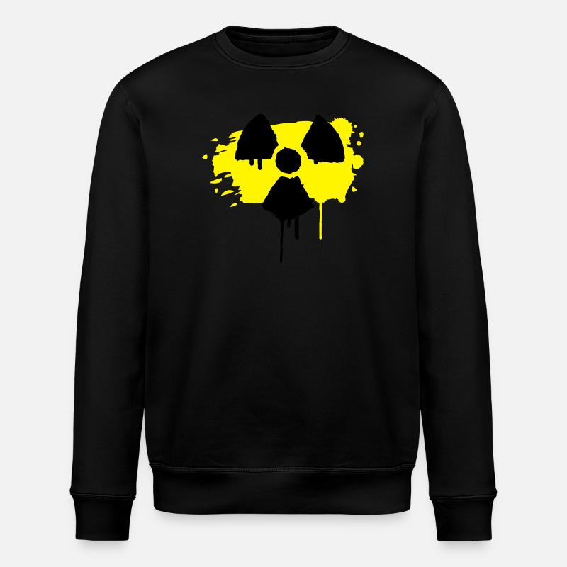 Radioaktiv Zeichen als Graffiti - Stanley/Stella Unisex Bio-Sweatshirt ROLLER - Schwarz