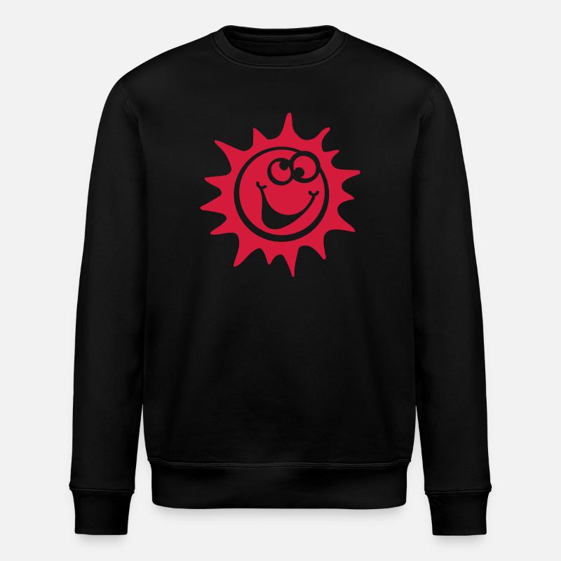 soleil smiley 1c - Sweat bio ROLLER Stanley/Stella Unisexe - noir