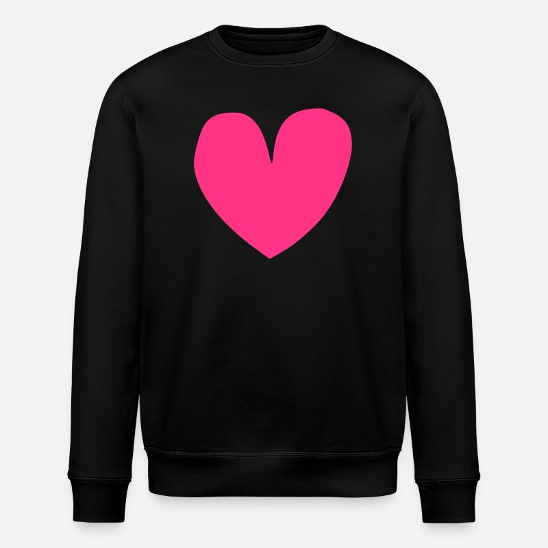 Heart - Stanley/Stella Unisex Bio-Sweatshirt ROLLER - Schwarz