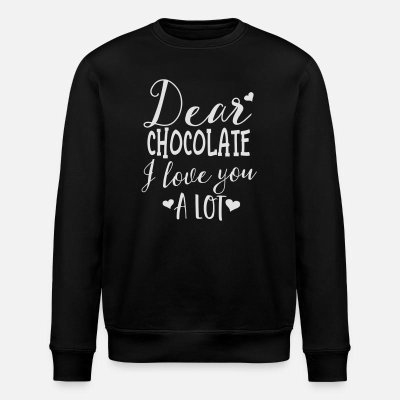 Chocolat sucré - Amoureux du chocolat - Sweat bio ROLLER Stanley/Stella Unisexe - noir