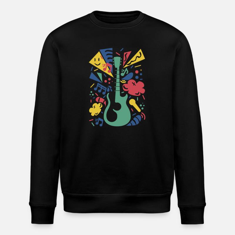 Symphonie de guitare colorée - Sweat bio ROLLER Stanley/Stella Unisexe - noir