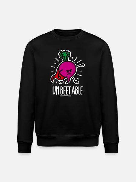 Beetroot betterave / imbattable sur dark - Sweat bio ROLLER Stanley/Stella Unisexe - noir