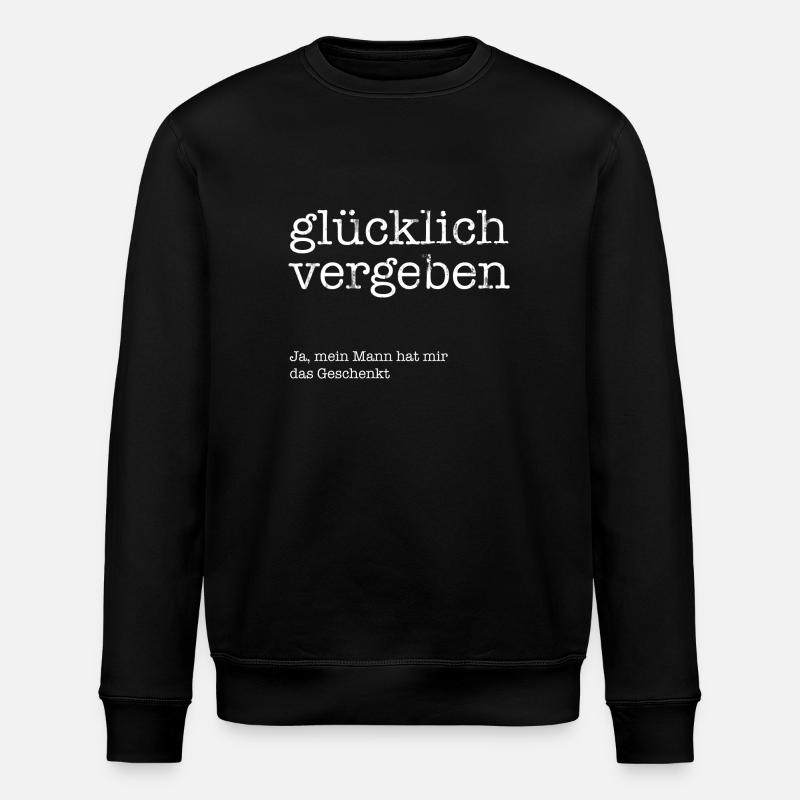 Glücklich vergeben! - Stanley/Stella Unisex Bio-Sweatshirt ROLLER - Schwarz