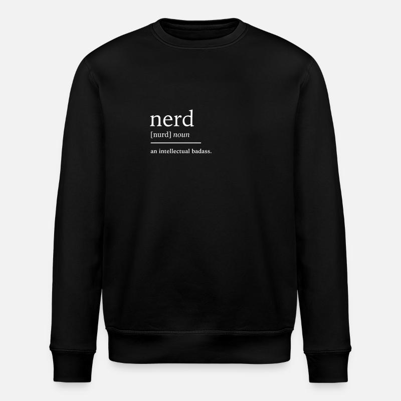 Nerd nerd - Stanley/Stella ROLLER Unisex Organic Sweatshirt - black