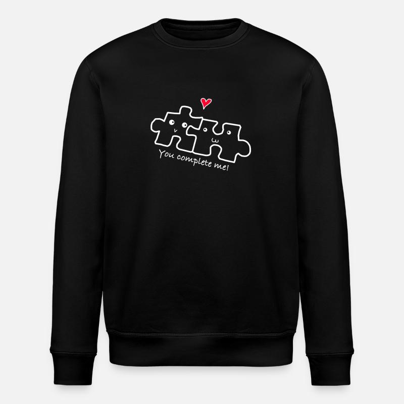 Love relationship couple - Stanley/Stella ROLLER Unisex Organic Sweatshirt - black