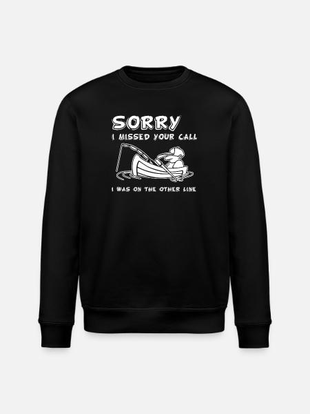 Fishing Lover Shirt - Stanley/Stella ROLLER Unisex Organic Sweatshirt - black