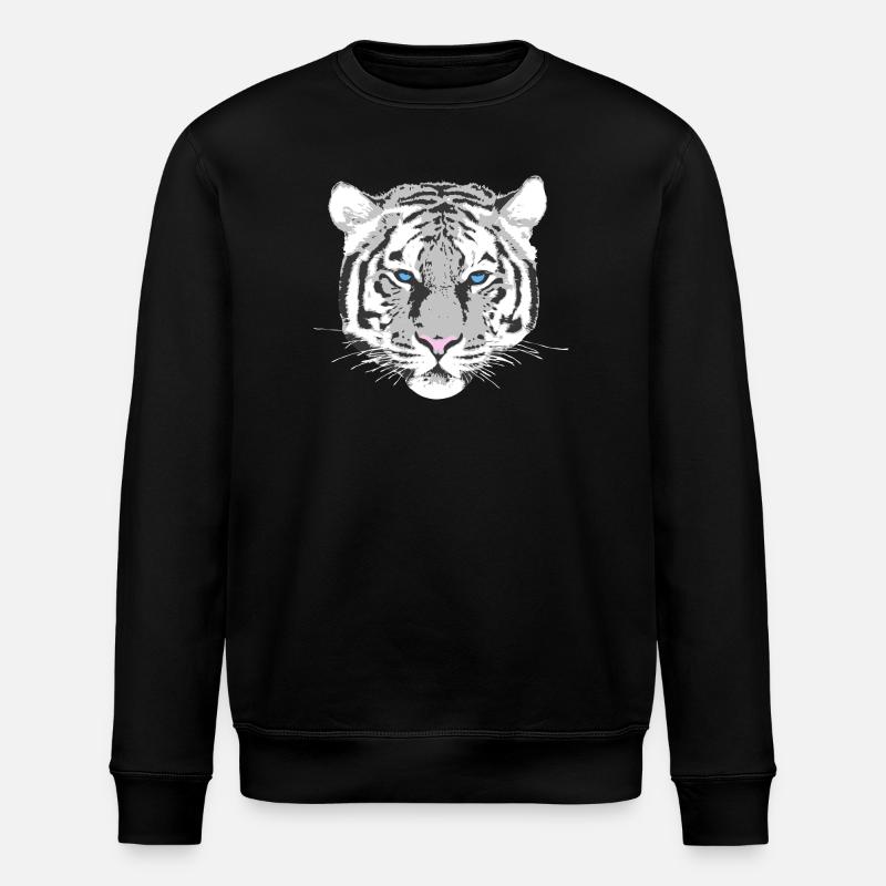White Tiger - Stanley/Stella ROLLER Unisex Organic Sweatshirt - black