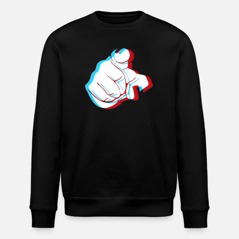 Je vous veux - doigt 3D - Sweat bio ROLLER Stanley/Stella Unisexe - noir