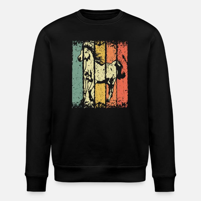 Pferd - Stanley/Stella Unisex Bio-Sweatshirt ROLLER - Schwarz