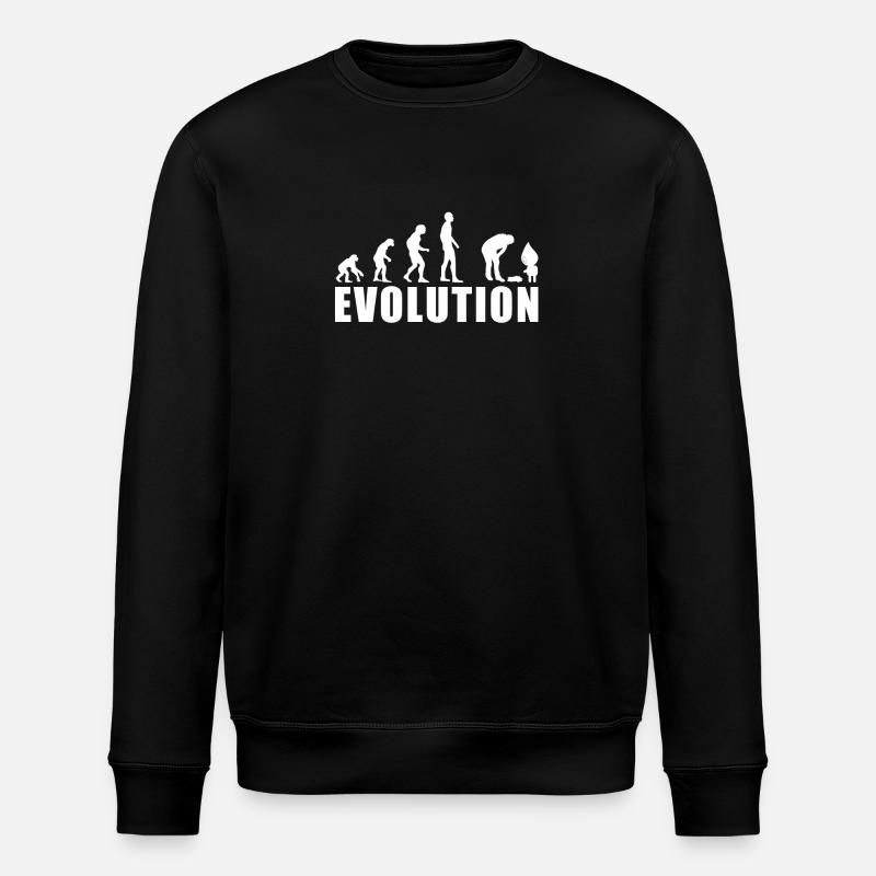 EVOLUTION PUKE gift - Stanley/Stella ROLLER Unisex Organic Sweatshirt - black