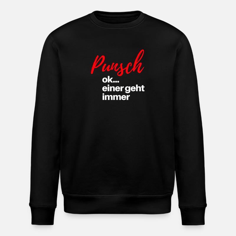 Punsch einer geht immer Weihnachtsmarkt - Stanley/Stella Unisex Bio-Sweatshirt ROLLER - Schwarz